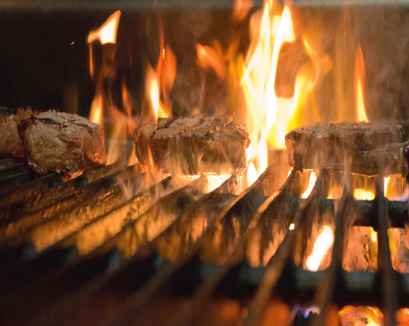 Vlees op een grill